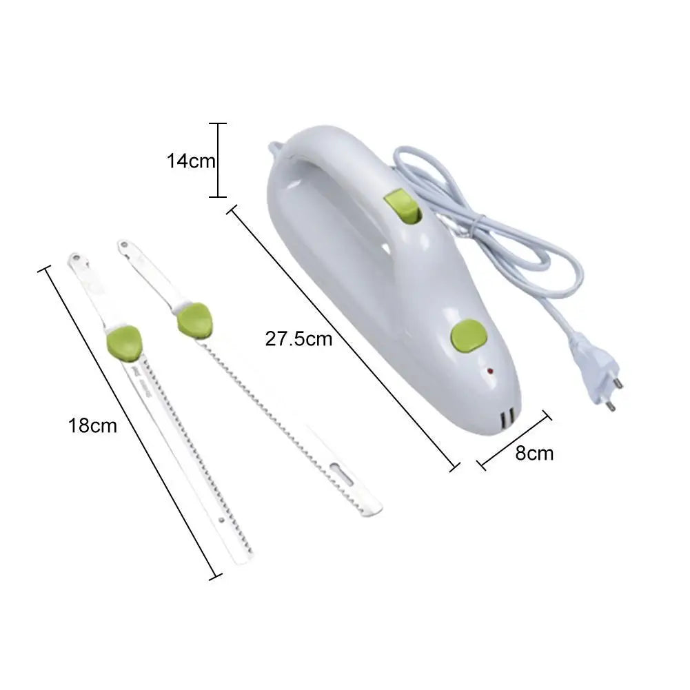 Couteau à viande électrique congelé, pain pâtisserie viande automatique outils de coupe de cuisine à domicile dentelé ue couteau Long électrique couteau Ste