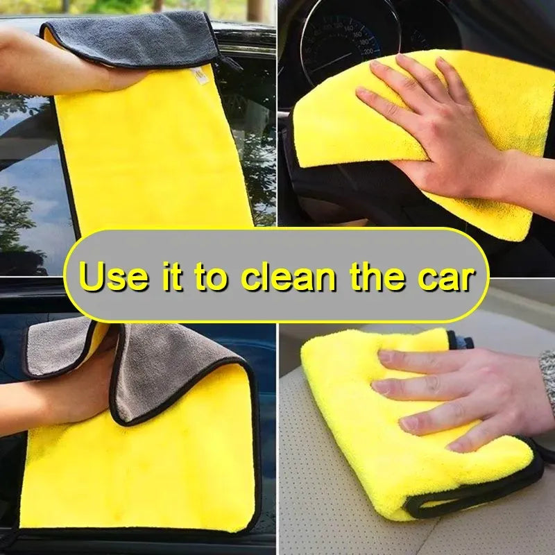 1/3/5Pcs Microfiber Cleaning Towel Car Cleaning Cloths Professional Detailing Car Drying Microfiber Towel Wash Towel Accessories