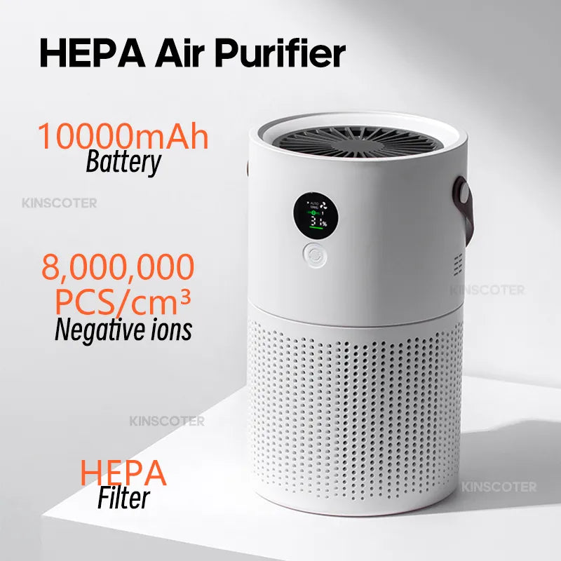 Household HEPA Air Purifier Wireless Portable Air Cleaner Adsorption Of Pm2.5 Dust Formaldehyde For Pollen Allergy Sufferers