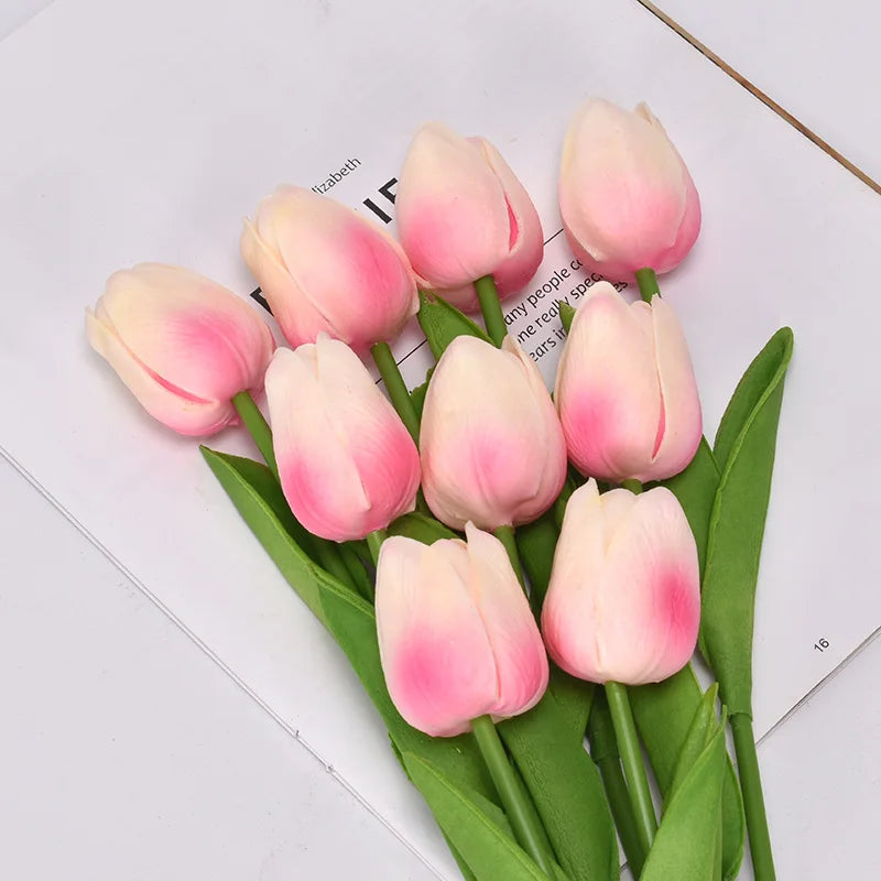 Bouquet de tulipes artificielles, 3/5 pièces, fausses fleurs en mousse PE, décoration de mariage, Bouquet de jardin de maison, cadeau de décoration