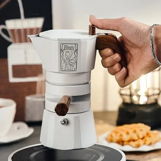 Cafetera termostática Moka de doble válvula de 120ml, cafetera de extracción de Espresso, accesorios para Barista de café al aire libre