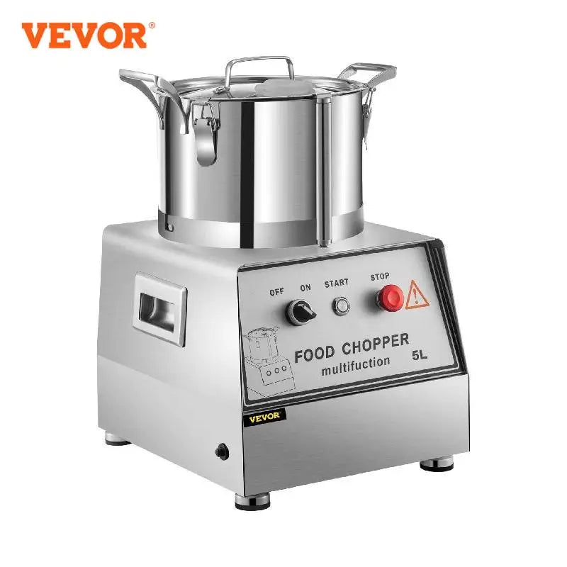 VEVOR-procesador de alimentos multifunción de acero inoxidable, picadora de verduras, picadora eléctrica para el hogar, cortador de carne comercial, 5L, 10L, 15L, 20L