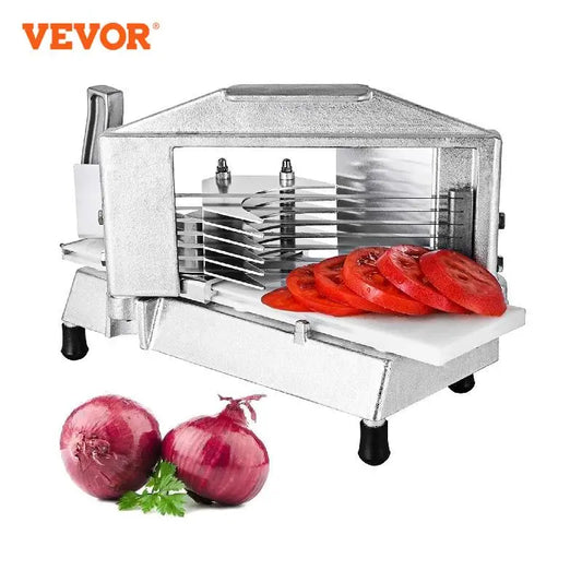 VEVOR-rebanador comercial de tomate y queso, banco con cuchillas afiladas, aparato de cocina de acero inoxidable, cortador Manual de frutas y verduras para el hogar