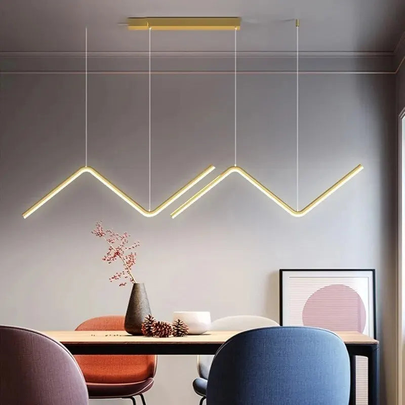 Lampe Led suspendue au design moderne et minimaliste, luminaire décoratif d'intérieur, idéal pour une chambre à coucher, une salle à manger, une cuisine, un Bar, un Restaurant ou une maison