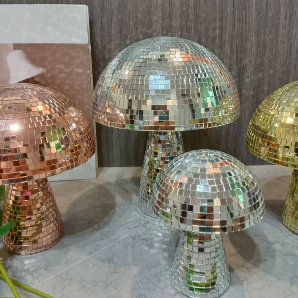 Décoration de chambre à coucher en forme de champignon Disco, boule Disco en forme de champignon, décoration de mariage, décor de fête, décor de maison, boule Disco