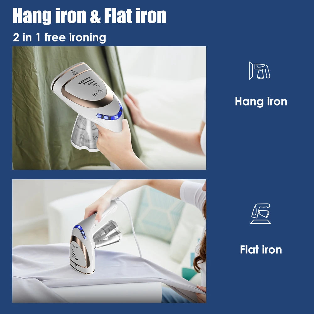 1600W Garment Steamer Steam Iron Handheld Portable Home Travelling For Clothes Ironing Wet Dry Ironing Machine 110v/220v