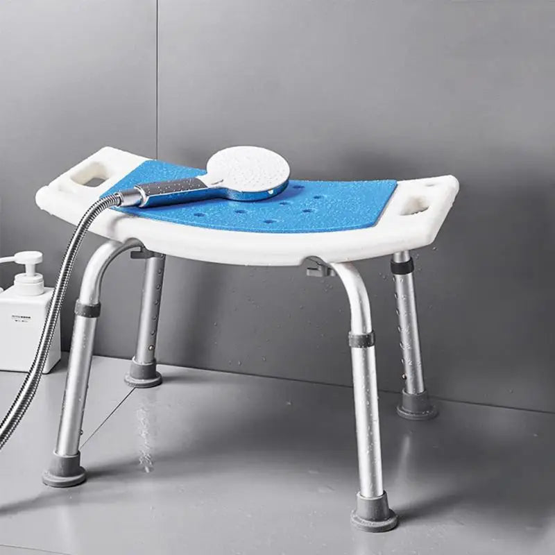 Chaise de salle de bain et de douche, coussin de chaise de bain pour personnes âgées, tabouret de meuble, banc de douche, antidérapant, bleu