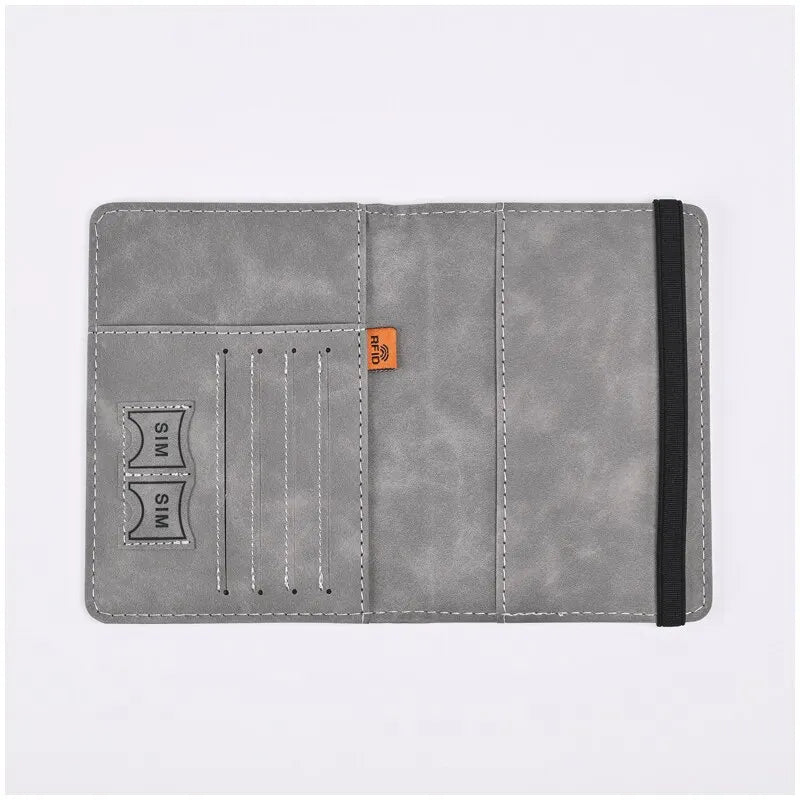 Portefeuille en cuir PU pour hommes, porte-passeport de voyage, porte-cartes, accessoires de voyage, porte-passeport à main, porte-cartes de visite