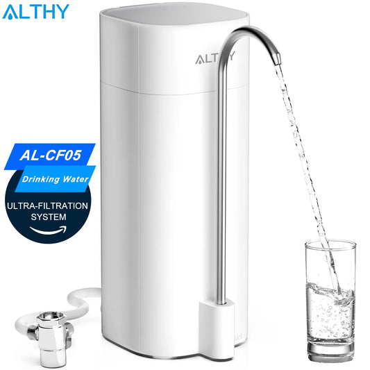 ALTHY – système d'ultrafiltration pour robinet de comptoir, purificateur de filtre à eau potable, réduit 99% du chlore, des métaux lourds et des odeurs