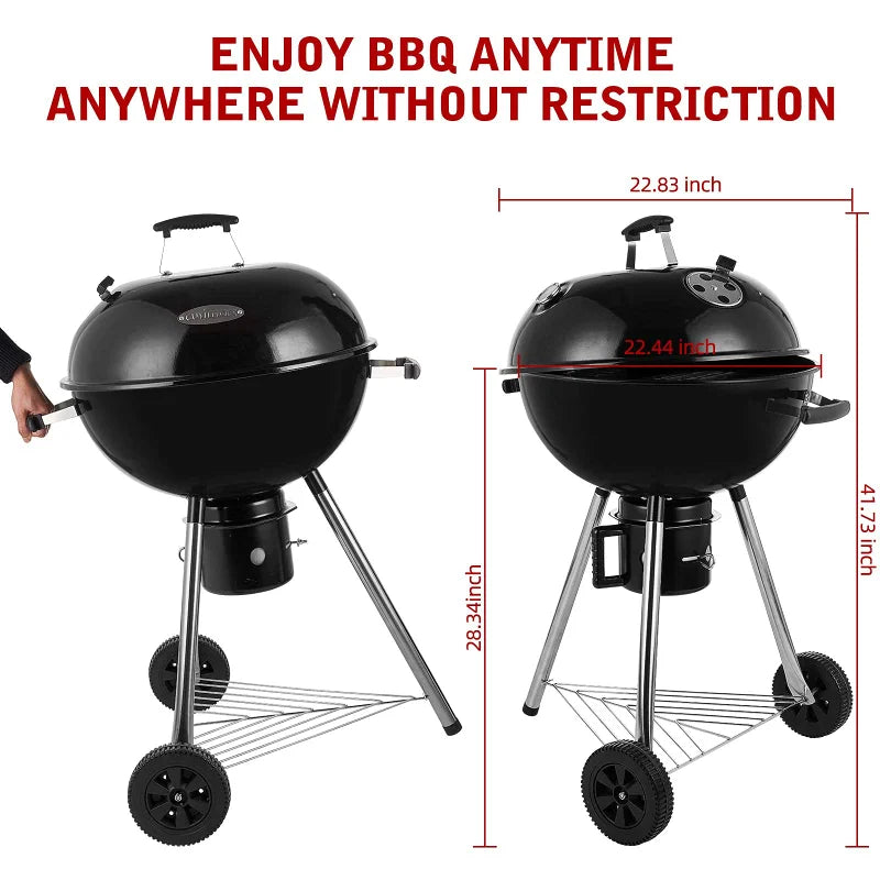 BBQ table Charcoal Grill Portable BBQ Grill Kettle 22.5 inch, Outdoor Grills & Smokers for Patio Backyard Barbecue camping oven