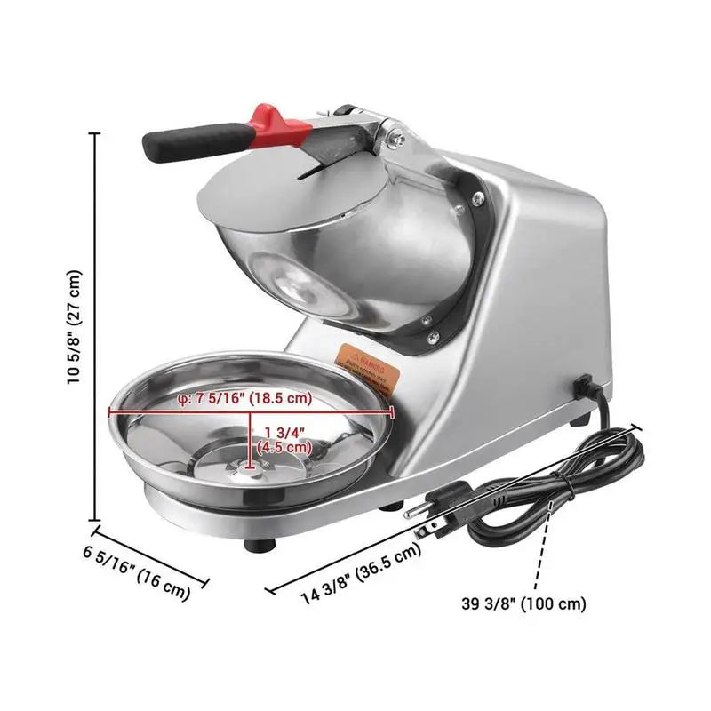 Nouveau broyeur à glace électrique à Double lame, pour prévenir les éclaboussures, cône de neige, 2200 tr/min, Machine à glace rasée, broyeur à glace domestique et Commercial