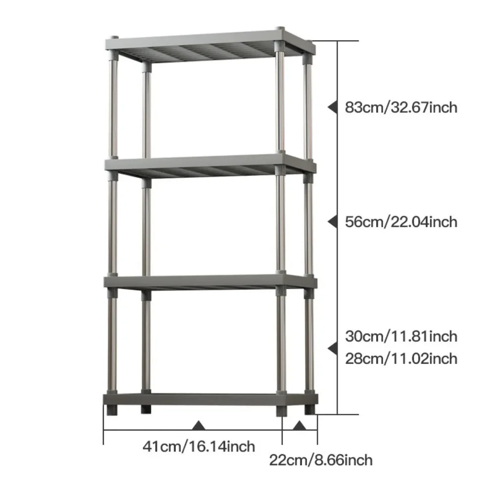 Estante de almacenamiento para baño, estante interespacial, estante de almacenamiento para cocina, estante de acabado de costura lateral para nevera