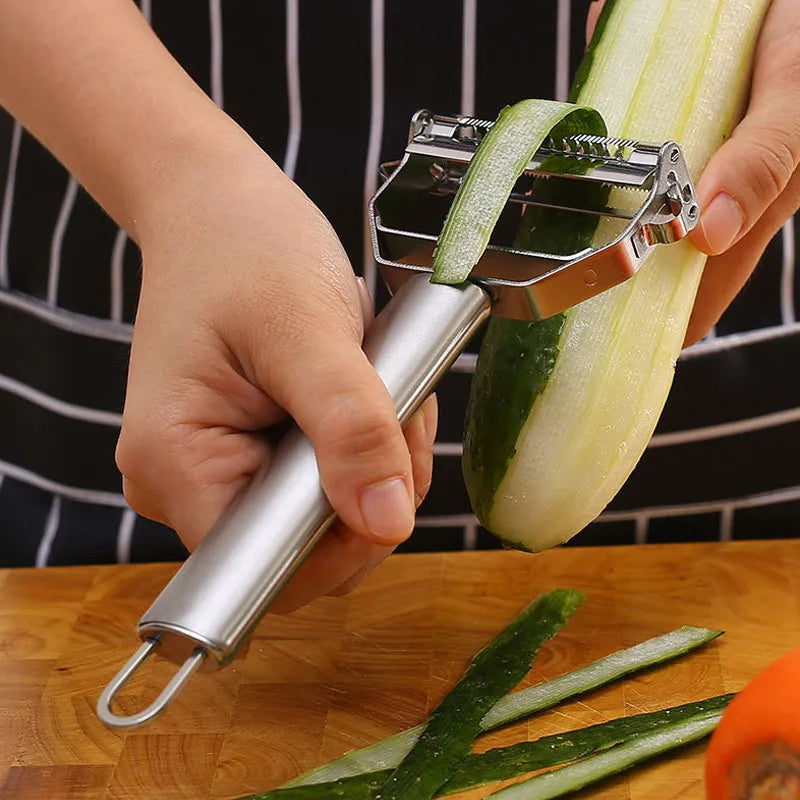 Éplucheur de fruits et légumes de cuisine multifonctionnel, en acier inoxydable, trancheur de pommes de terre Durable, broyeur domestique, éplucheur de carottes