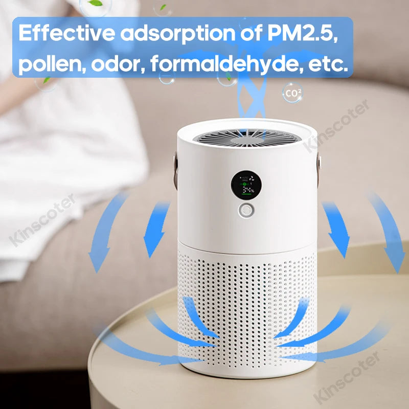 Household HEPA Air Purifier Wireless Portable Air Cleaner Adsorption Of Pm2.5 Dust Formaldehyde For Pollen Allergy Sufferers