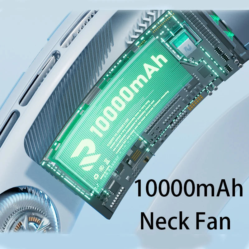 Xaomi Hanging Neckband FAN USB Rechargeable Portable Air Conditioner Mini Mute 3 Gear Speeds Outdoor Sport Bladeless Neck Fan