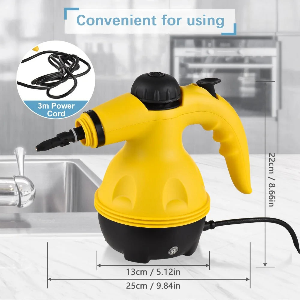 Nettoyeur vapeur Nettoyeur vapeur à main, cuiseur vapeur haute température 1000 W, adapté à la maison, à la cuisine, à la salle de bain et aux outils de nettoyage de voiture