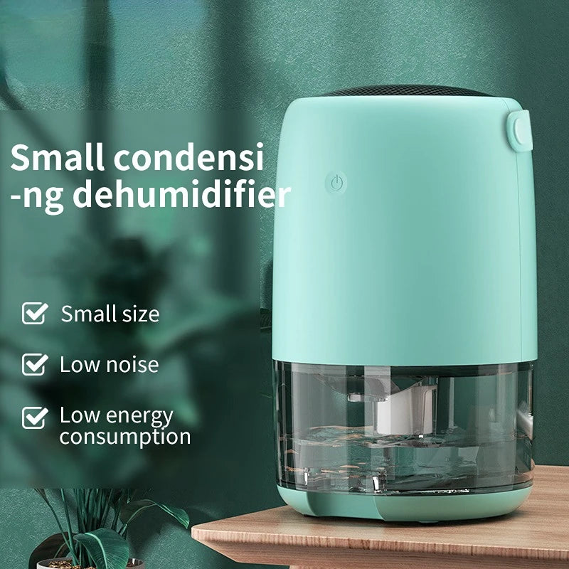 Déshumidificateur silencieux pour maison, 1100ML, petit déshumidificateur d'intérieur, sèche-humidité, chambre à coucher, purification de l'air, 220V