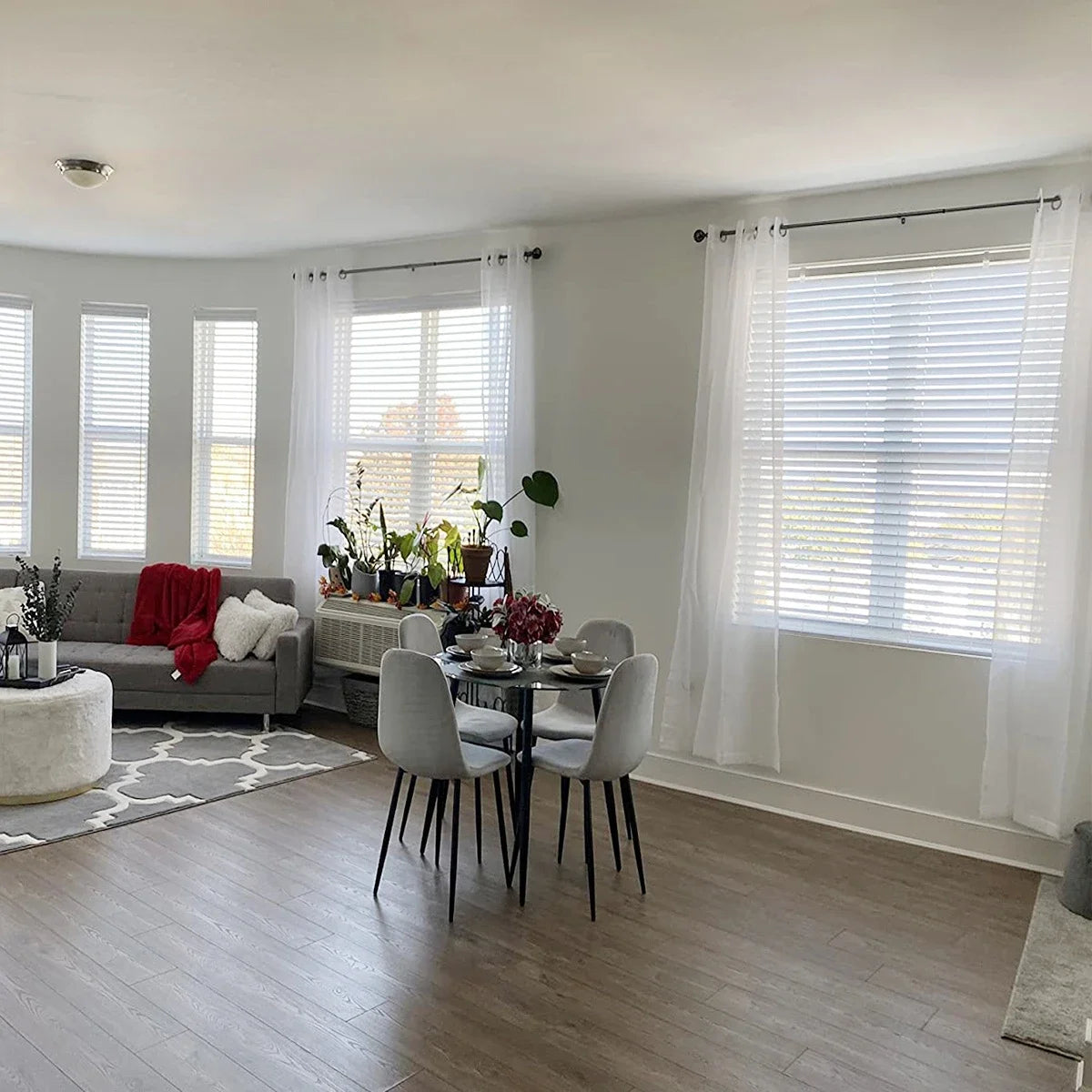 Cortinas para sala de estar transparentes de tul blanco, cortina de gasa para ventana para dormitorio, decoración de puerta del hogar, cortinas de Organza de gasa para cocina