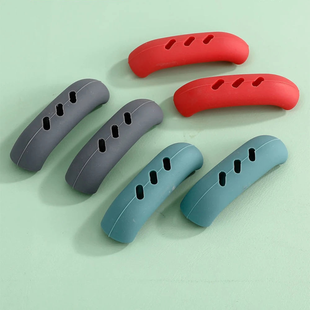 Couvercle de poignée de casserole en Silicone, 2 pièces, isolation thermique, support de poignée d'assistance, manchon de poignée, Gadgets de cuisine