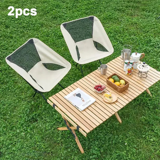 Chaise de lune Portable pliable et amovible, chaise de Camping en plein air, plage, pêche, légère, voyage, pique-nique, 2 pièces 1 + 1