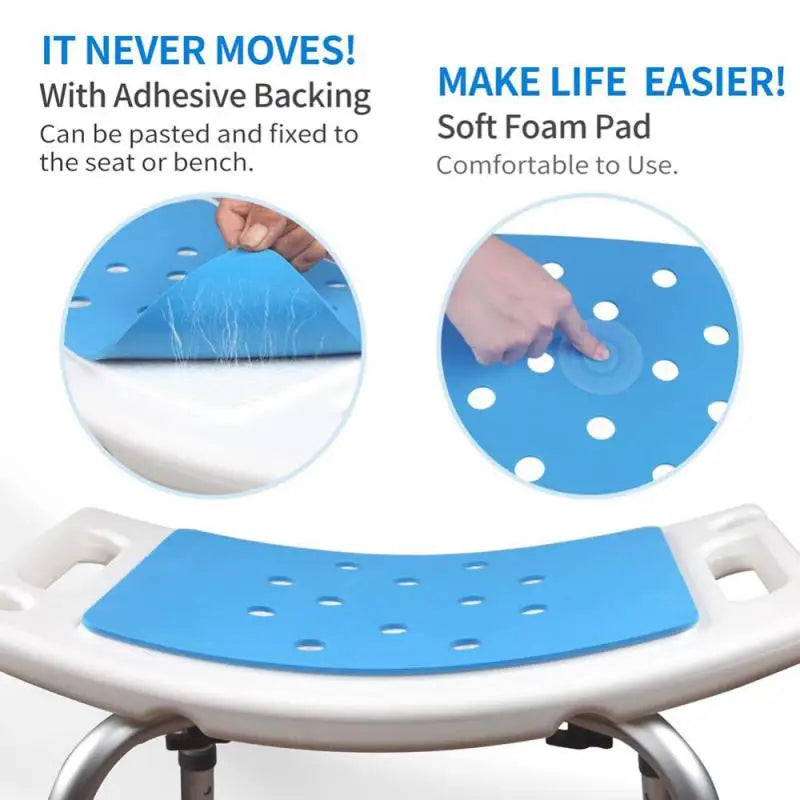 Bathroom And Shower Chair Elderly Bath Chair Cushion Furniture Stool Shower Bench Non-slip Bath Chair Cushion Anti-slip Blue