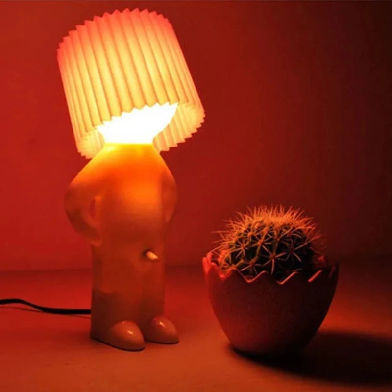 Lampe créative Mr.PA Little Shy Man, petite veilleuse, lumières de bureau, décoration de la maison, joli cadeau