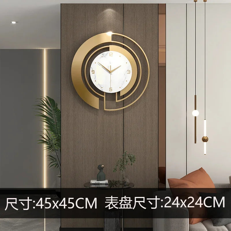 Living Room Light Luxury Wall Clock Fashion Home Clocks Watch Home Decoration Pendant Hotel Lobby Wall Hanging Watch Decor Clock