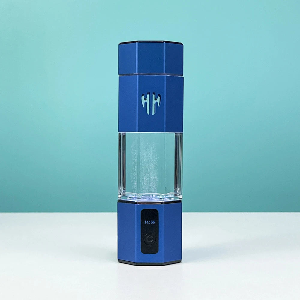 Max 6000 PPB La actualización de séptima generación Bluevida SPE y PEM botella generadora de agua con alto contenido de hidrógeno con kit de inhalación y adaptador