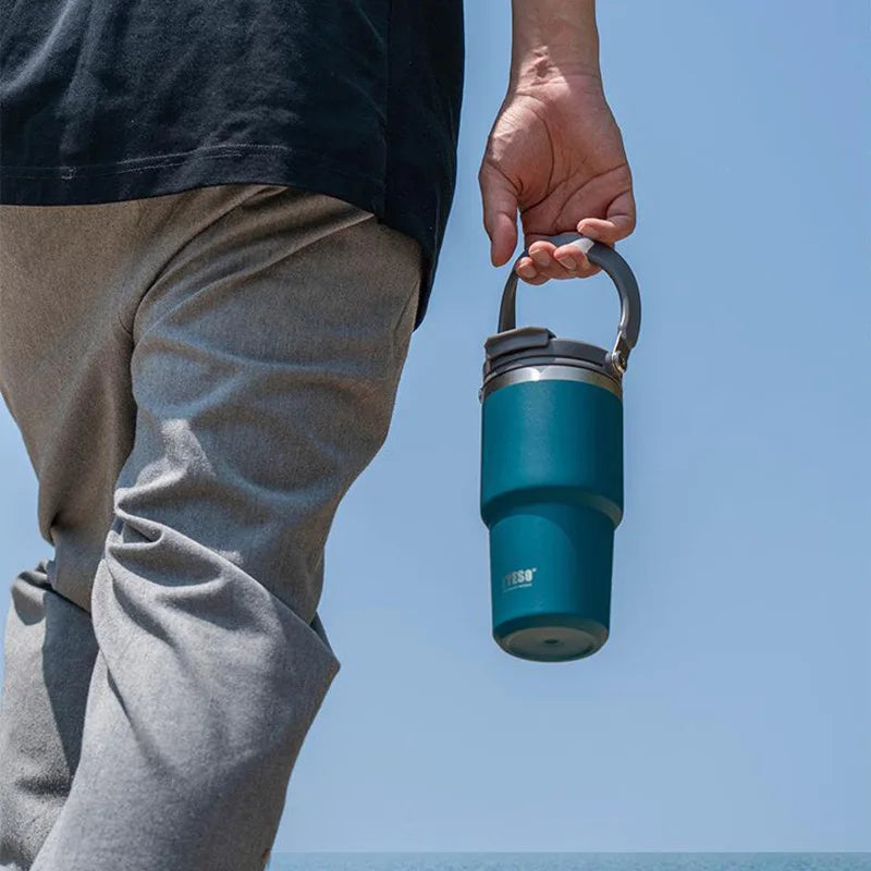 Tyeso-taza de café, termo de acero inoxidable, aislamiento de doble capa, Taza de Viaje fría y caliente, termo, botella de agua para coche