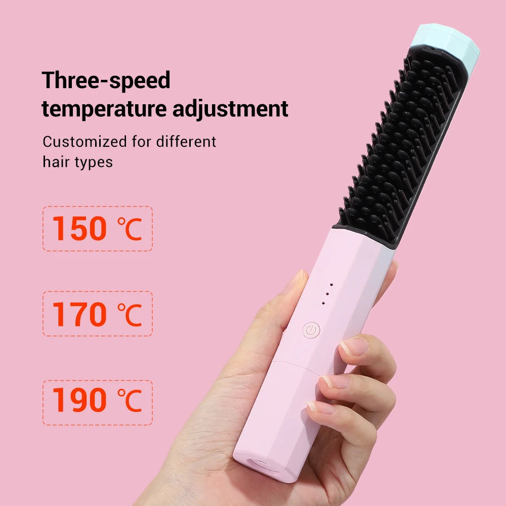 Electric Hair Brush Straightening Brush Hot Heating Comb Men Beard Hair Wigs Professional Hair Straightener Curlers for Women