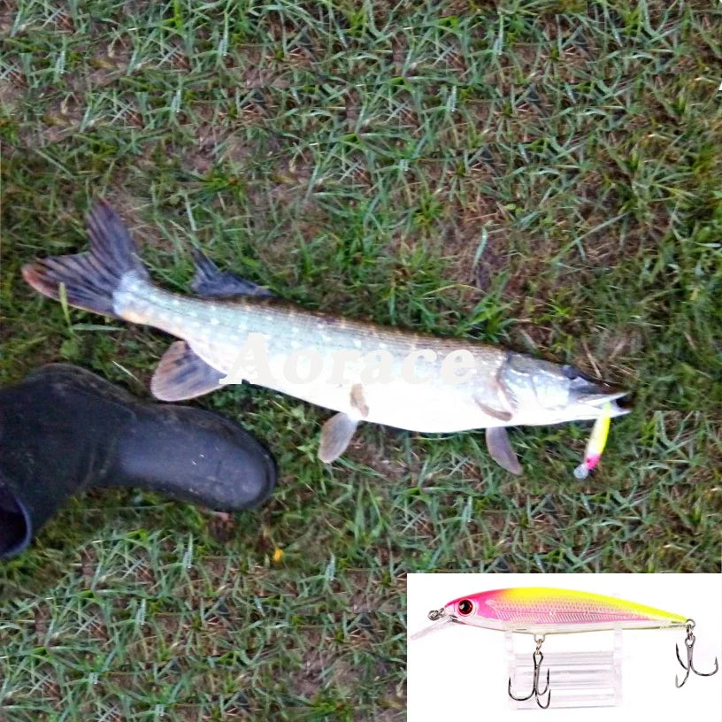 Señuelo de pesca de pececillo láser, 11CM, 13G, anzuelos de pesca, aparejos de wobbler, crankbait artificial japonés, cebo duro swimbait, 1 Uds.