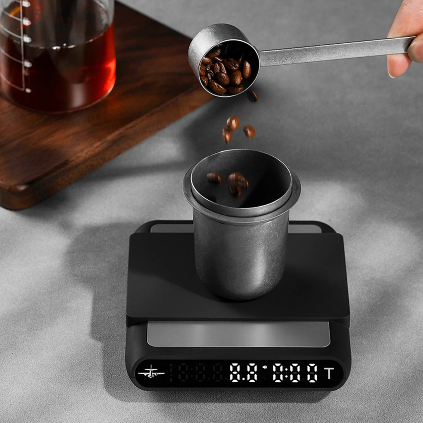 Báscula de café Espresso por goteo inteligente MHW-3BOMBER con temporizador automático, carga USB, báscula electrónica para cocina, accesorios para Barista en casa y café