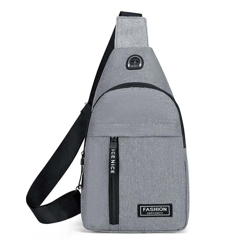 Bolso de pecho Moda Nuevo Color sólido Hombres Bolso de pecho Moda casual al aire libre Un bolso de hombro tipo bandolera