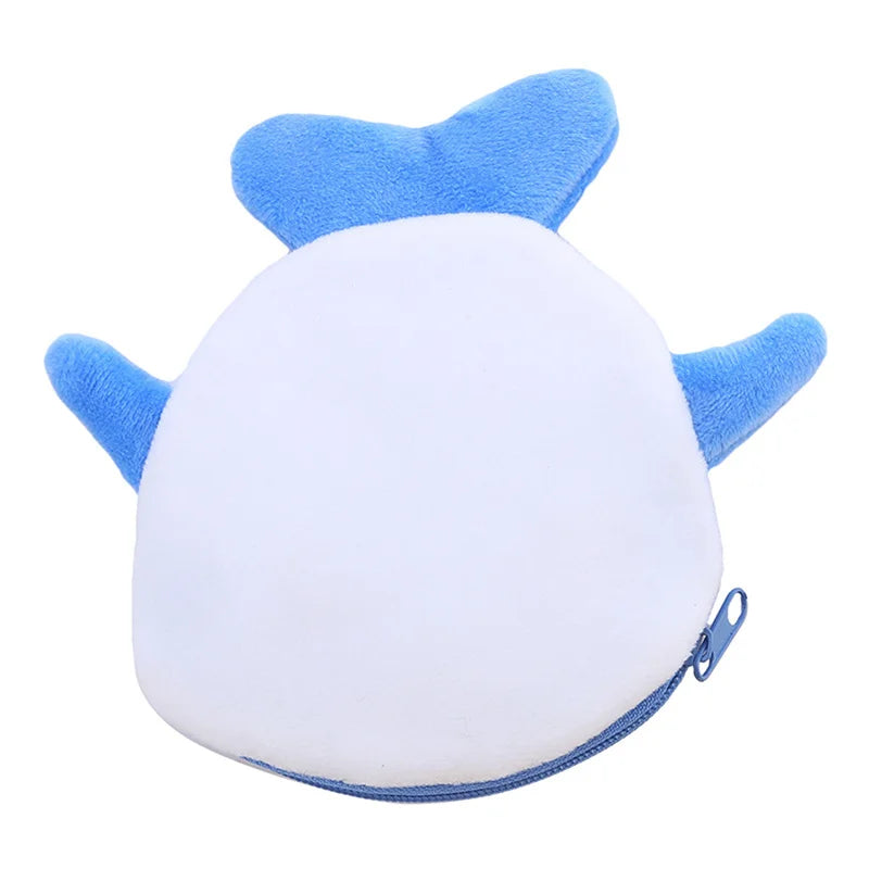 Mignon dessin animé baleine requin porte-monnaie Kawaii portefeuille Portable en peluche sac à monnaie clé écouteur pièce organisateur pochette fermeture éclair sac enfants cadeau