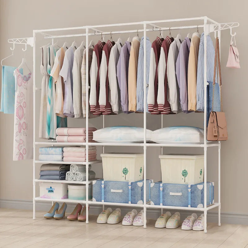 Colgador de ropa de Montaje Simple para el hogar, perchero para dormitorio, organizador multifuncional, estante de almacenamiento, muebles para el hogar