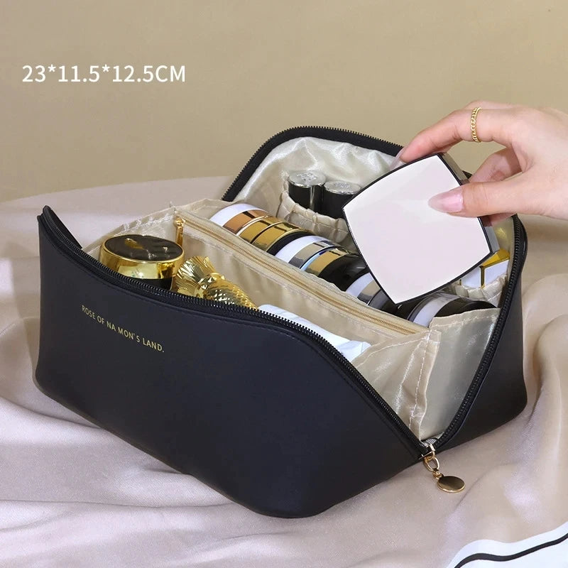 Bolsa de maquillaje, bolsa de cosméticos de viaje, estuche de maquillaje portátil para mujer, bolsa de cosméticos multifuncional impermeable, bolsa de cosméticos para mujer