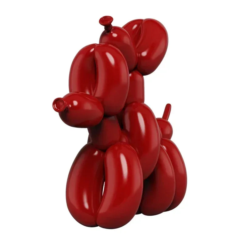 Sculpture de chien en ballon en résine moderne, artisanat d'animaux, décoration de chien, Statue de décoration de maison, cadeau de noël, décor de salon de luxe