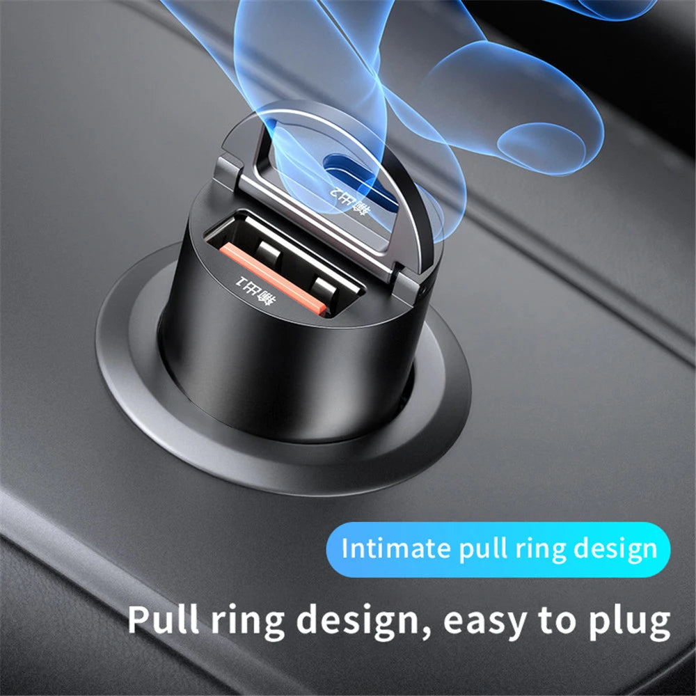 Mini chargeur de voiture 100W/200W QC3.0 PD, briquet 12-24V, charge rapide, USB Type C, pour Xiaomi Samsung Huawei iPhone Power