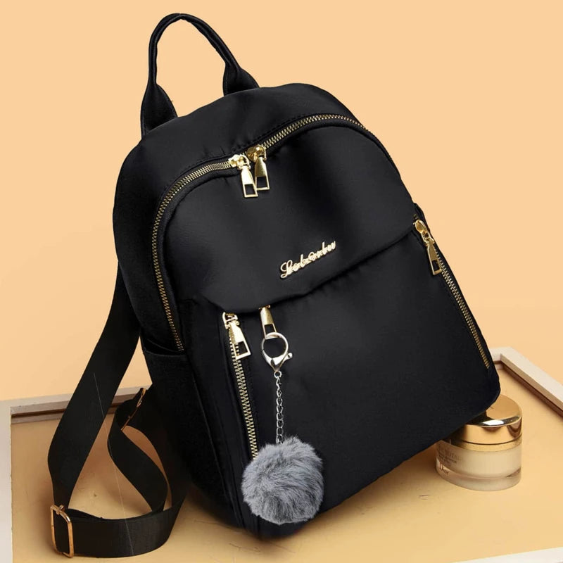 Mochilas simples de Pu negras de gran capacidad, bolso de viaje para mujer, mochila escolar para estudiante de Harajuku liso, bolsas Unisex, High Street