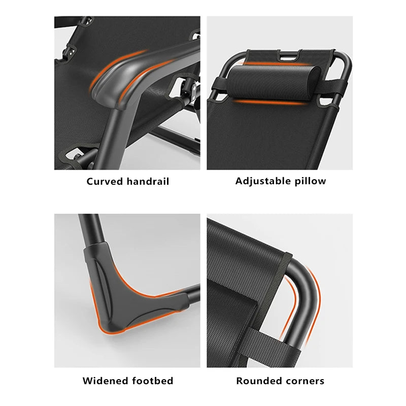 Adjustable height folding bed ultra light household multifunctional recliner outdoor autonomous driving folding recliner