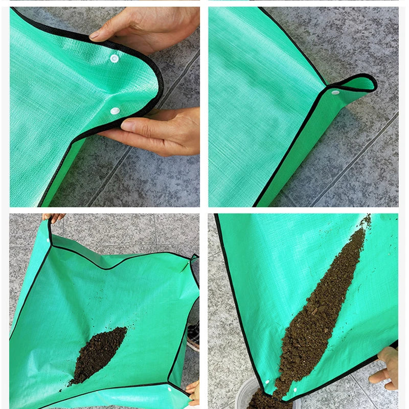 1 Uds. Estera de plantación de 50cm-100cm, almohadilla para macetas de jardinería, maceta plegable para plantas y flores, esteras impermeables para trasplante