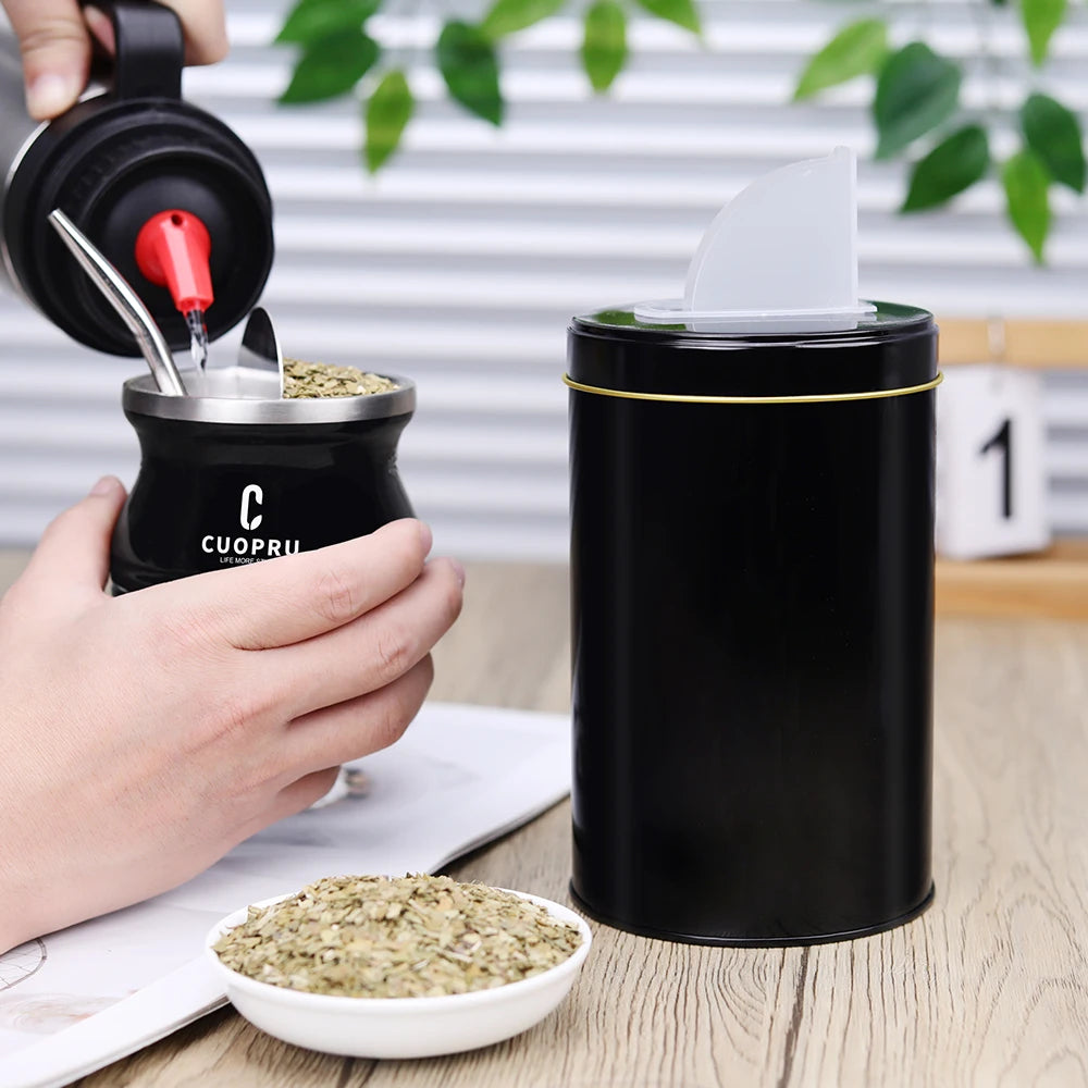 Ensemble de tasses à thé Yerba Mate 6 en 1, comprenant une gourde Mate moderne, du Yerbero, une Bombilla (paille), une brosse de nettoyage, un filtre à thé et un kit de rasoir