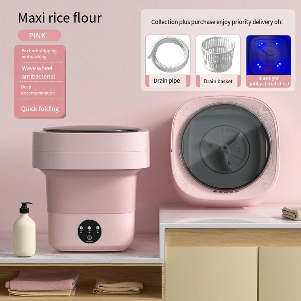 Machines à laver pliantes portables avec sèche-linge 7L 11L grande capacité pour vêtements voyage maison Mini sous-vêtements à ultrasons laveuse de chaussettes