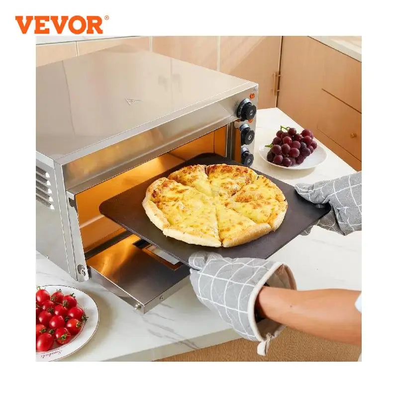 VEVOR Multi-Size Pizza Steel Plate for Oven Pre-Seasoned Carbon Steel Pizza Baking Stone