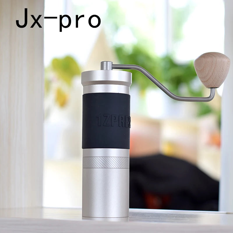 Zexpresso – moulin à café manuel série JX/jx-pro/JE, portable, en acier inoxydable, bavure de 48mm, 1