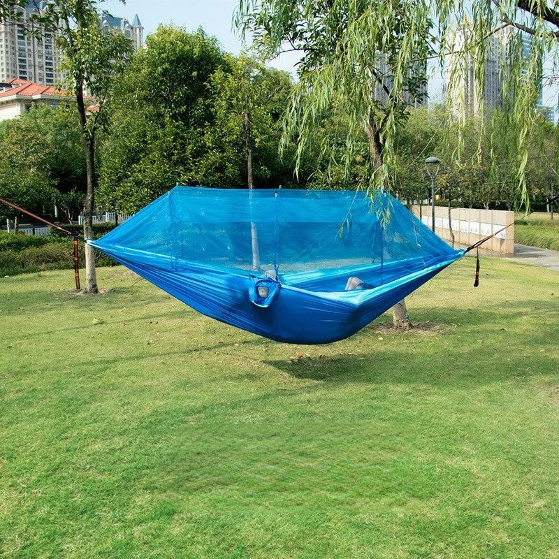 Hamaca con mosquitera doble de 300x200CM de talla grande para exteriores, hamaca antimosquitos, paraguas de tela de nailon antivuelco para acampar