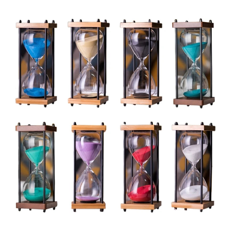 New Large Hourglass Timer 60 Minute, Metal Sand Timer Sandglass Clock,Time Management Tools for Kitchen Home Office Desk Decor