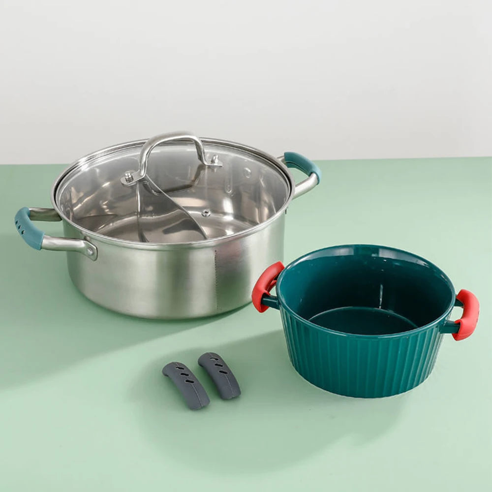 Couvercle de poignée de casserole en Silicone, 2 pièces, isolation thermique, support de poignée d'assistance, manchon de poignée, Gadgets de cuisine