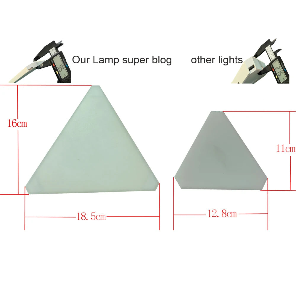 Lampes triangulaires LED Super fines, wi-fi, Bluetooth, applique murale d'intérieur, contrôle par application, veilleuse pour jeu sur ordinateur, décoration de chambre à coucher