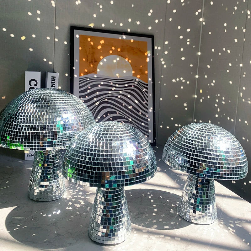 Disco Mushrooms Bedroom Decoration Disco Ball Mushroom Wedding Decoration Party Decor Home Decor Mushroom Decor Disco Ball